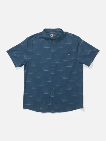 Salty crew HOMMES BREEZER PERFORATED BUTTON UP NAVY