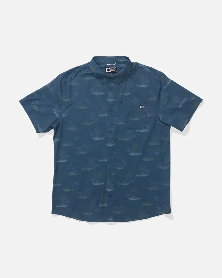 Salty crew MEN'S BREEZER PERFORATED BUTTON UP