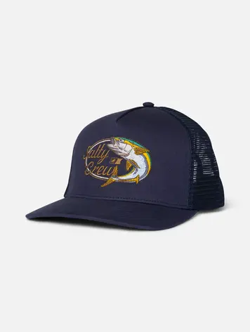 Salty crew MEN'S YELLOW TAILED TRUCKER HAT MIDNIGHT NAVY