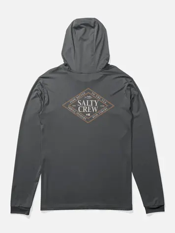 Salty crew MEN'S ICONIC HOOD SUNSHIRT CHARCOAL