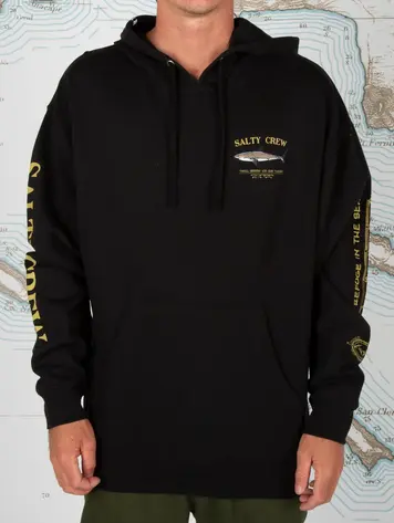 Salty crew HOMMES BRUCE FLEECE HOODIE BLACK
