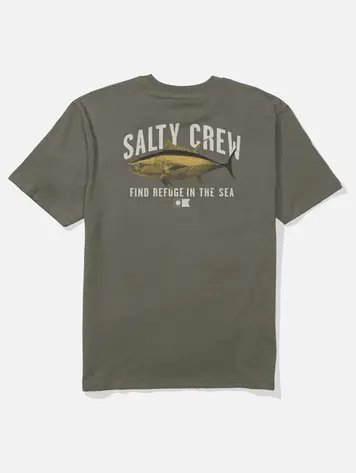 Salty crew HOMMES BITMAP CLASSIC TEE DUSTY OLIVE