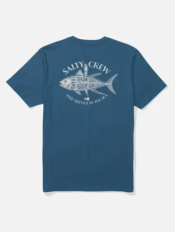 Salty crew MEN'S OMAKASE CREW TEE CAST BLUE