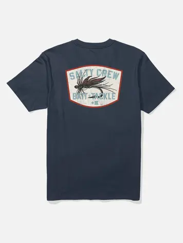 Salty crew HOMMES FISHING CO CREW TEE NAVY