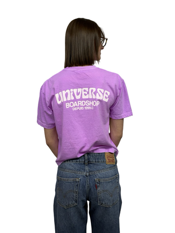 Universe Boardshop WOMEN'S BULLE BOXY T-SHIRT NEON VIOLET/WHITE