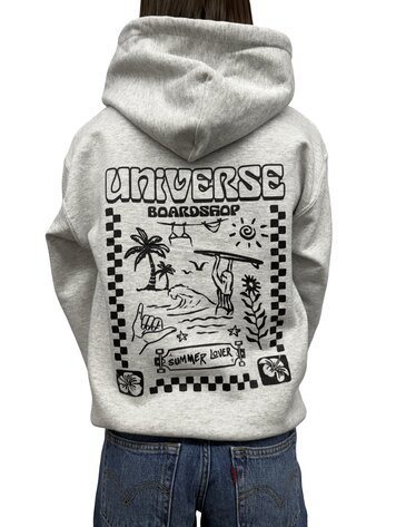 Universe Boardshop WOMEN'S SUMMER LOVER HOODIE ASH/BLACK