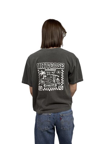 Universe Boardshop WOMEN'S SUMMER LOVER BOXY T-SHIRT PEPPER/WHITE