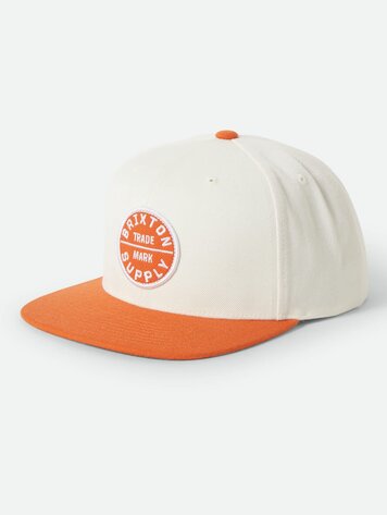 Brixton HOMMES OATH III SNAPBACK OFF WHITE/BURNT ORANGE