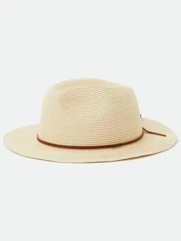 Brixton WESLEY STRAW PACKABLE FEDORA TAN