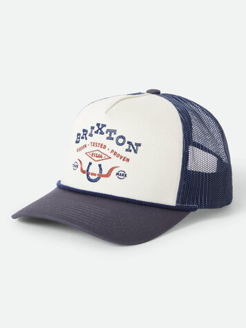 Brixton MEN'S BEEKMAN TRUCKER HAT OFF WHITE/NAVY