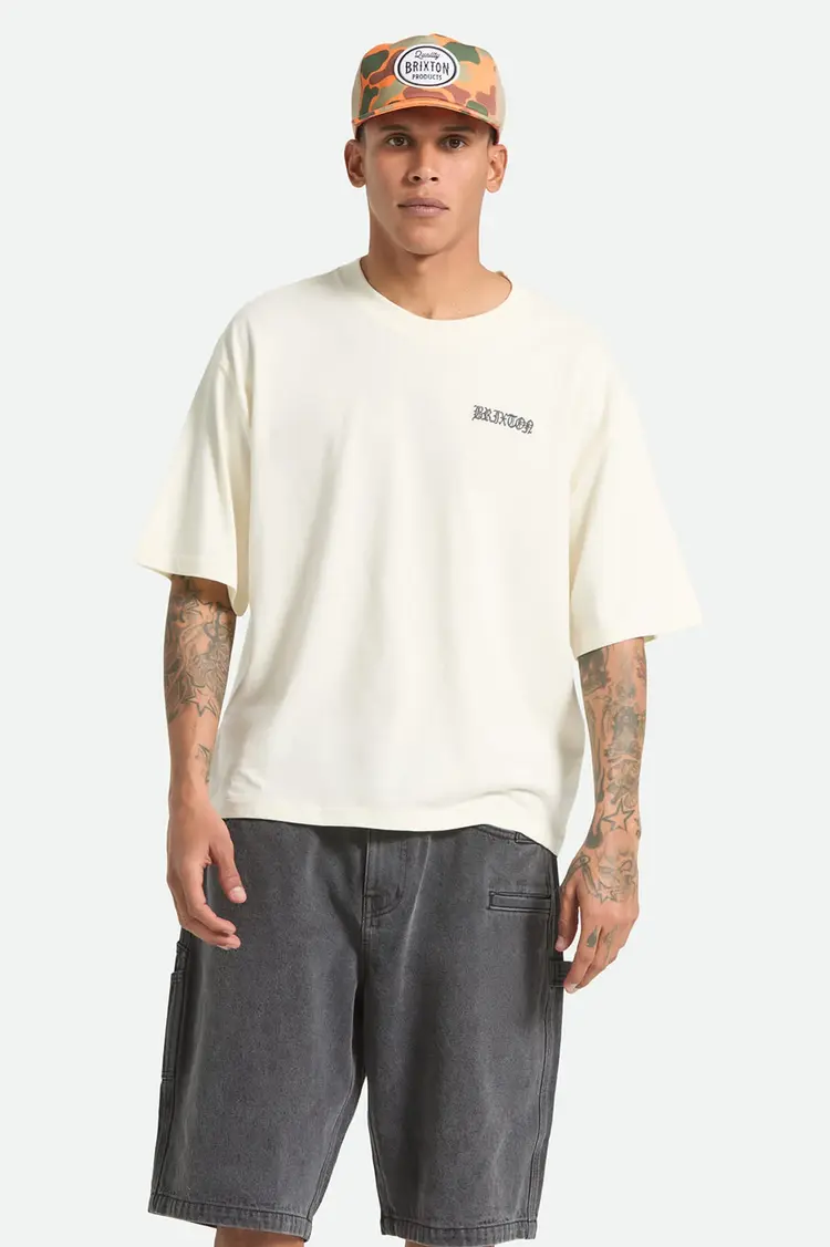 Brixton MEN'S SERRANO BOXED CROP T-SHIRT