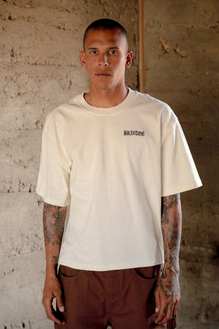 Brixton HOMMES SERRANO BOXED CROP T-SHIRT