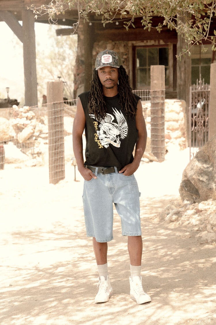 Brixton MEN'S WOLCOTT WORN IN BOXY MUSCLE TANK