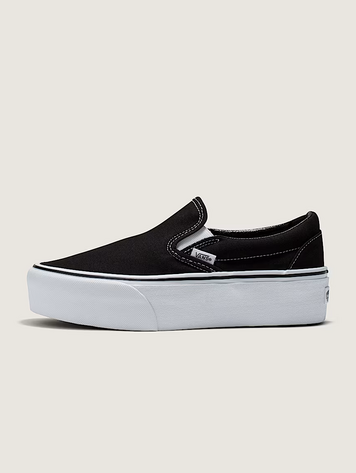 Vans CLASSIC SLIP-ON STACKFORM SHOE BLACK/TRUE WHITE