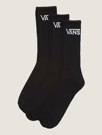 Vans HOMMES CLASSIC CREW SOCKS 3-PACK BLACK