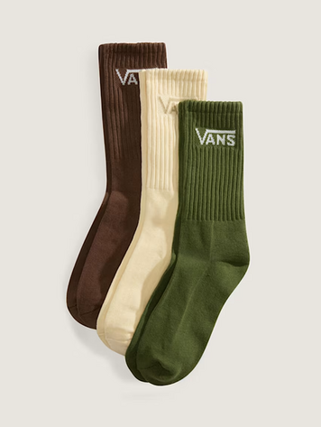 Vans HOMMES CLASSIC CREW SOCKS 3-PACK GREEN BALSAM
