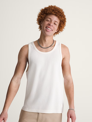 Vans MEN'S PREMIUM WAFFLE TANK TOP EGRET
