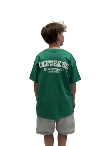Universe Boardshop YOUTH BULLE T-SHIRT GREEN/WHITE