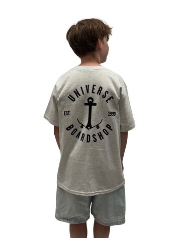 Universe Boardshop JUNIOR ANCRE T-SHIRT ASH/WHITE