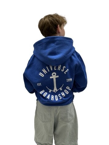 Universe Boardshop JUNIOR ANCRE HOODIE ROYAL BLUE/WHITE