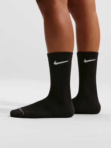 Nike EVERYDAY ELEVATED CREW SOCKS 6-PACK BLACK