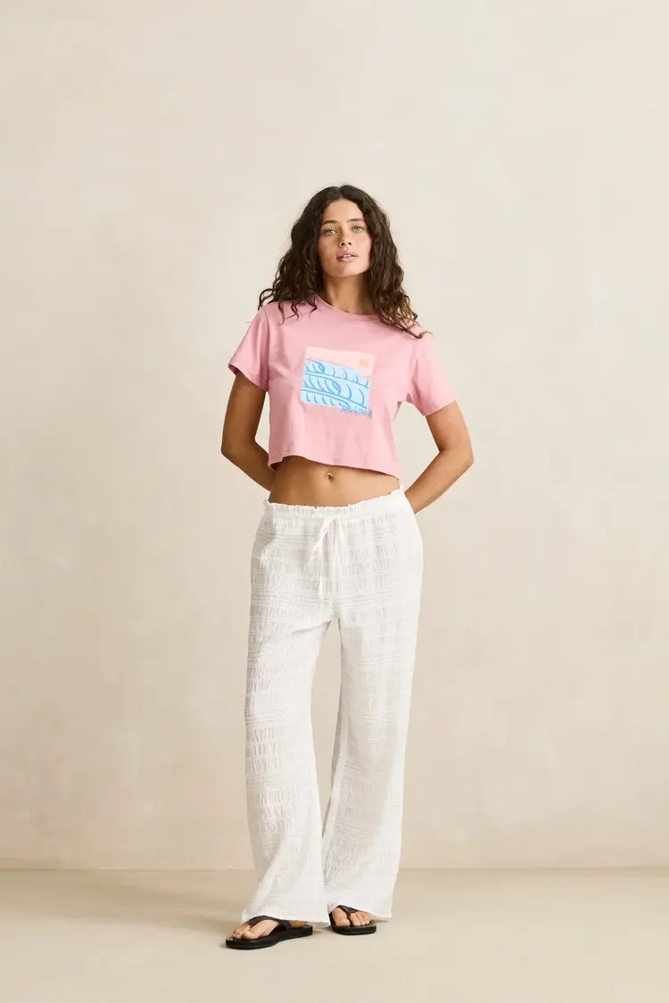 Rhythm WOMEN'S OCEAN CROP CREW TEE