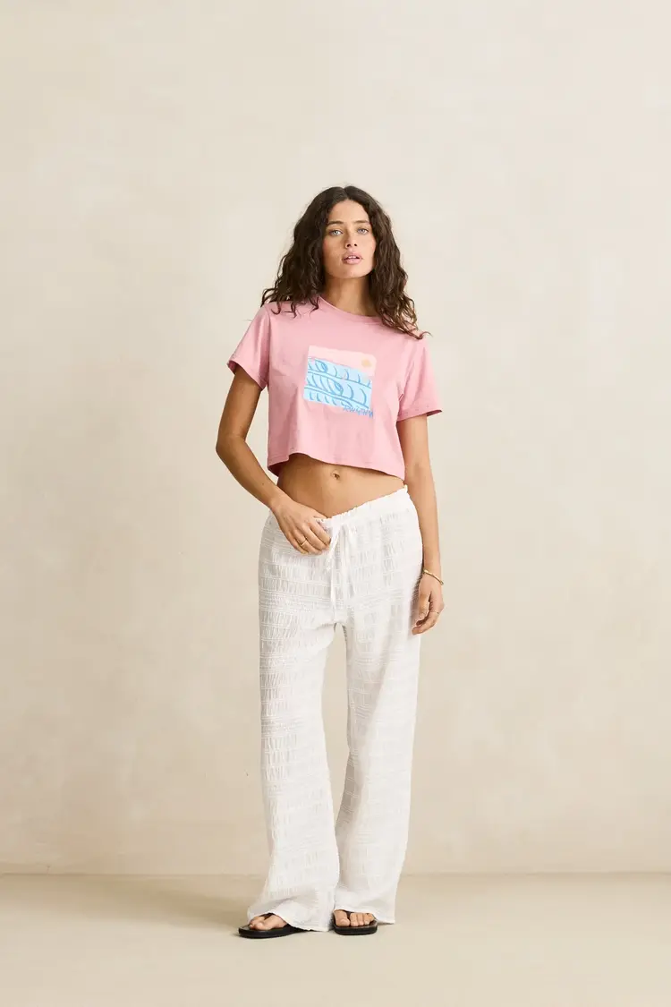Rhythm WOMEN'S OCEAN CROP CREW TEE