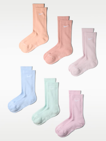 Nike FEMMES EVERYDAY ELEVATED CREW 6-PACK MULTI-COLOR