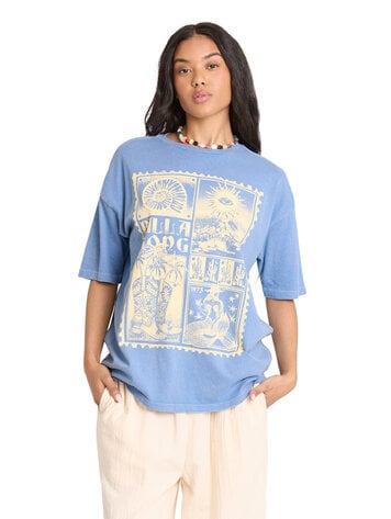 Billabong FEMMES ACROSS SKIES SHORT SLEEVE TEE BLUE HORIZON