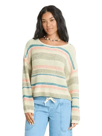Billabong WOMEN'S LIT LIGHT SWEATER SMOKE GREEN