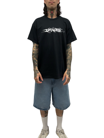 Universe Boardshop HOMMES BETON T-SHIRT BLACK/WHITE