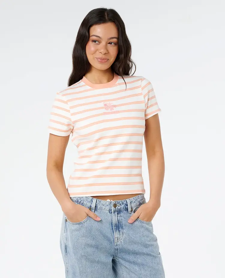 RIP CURL  WOMEN'S HALF MOON BAY FITTED TEE