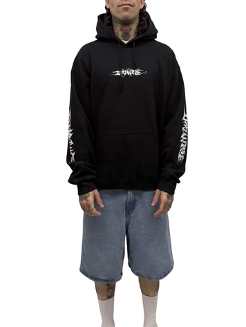 Universe Boardshop HOMMES BETON HOODIE BLACK/WHITE