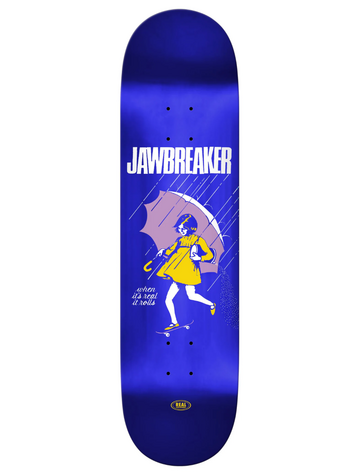 Real TEAM JAWBREAKER BLUE FOIL SKATEBOARD DECK