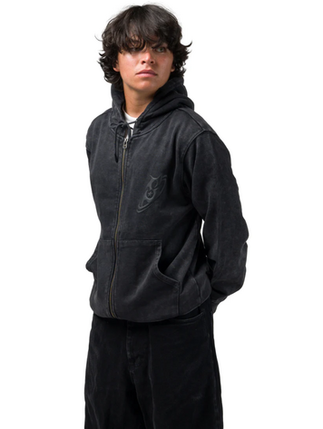 Souvenir HOMMES DIRTY ZIP HOODY BLACK