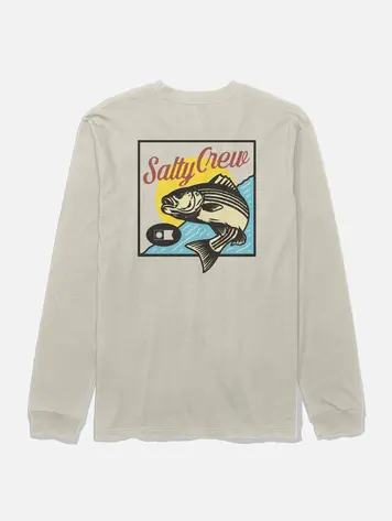 Salty crew MEN'S STRIPED LS TEE BONE
