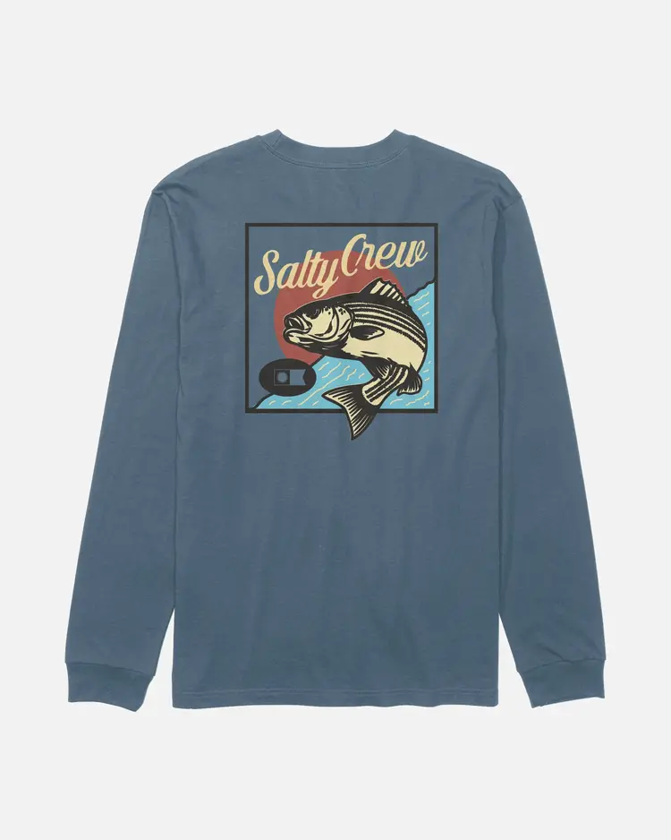 Salty crew MEN'S STRIPED LS TEE