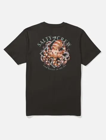 Salty crew MEN'S OCTOPOD CREW TEE BLACK