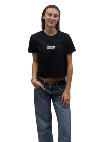 Universe Boardshop FEMMES BULLE HEAVY BOXY T-SHIRT BLACK/WHITE