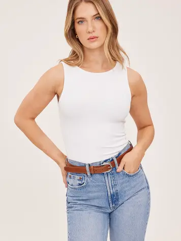 Gentle fawn WOMEN'S NAIA TANK TOP WHITE
