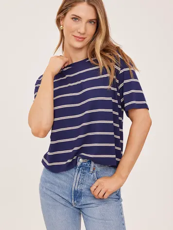 Gentle fawn FEMMES JAXON T-SHIRT NAVY STRIPE