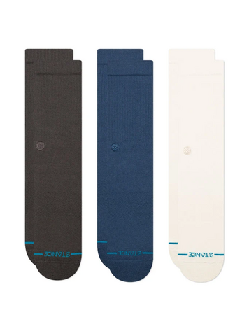 Stance HOMMES STP ICON COMBED COTTON SOCKS 3 PACK TURBULENCE