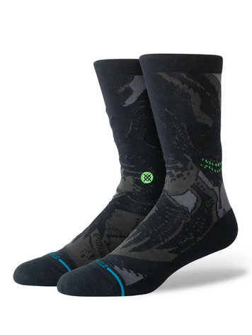 Stance MEN'S ALIEN X STANCE CREW SOCKS BLACK