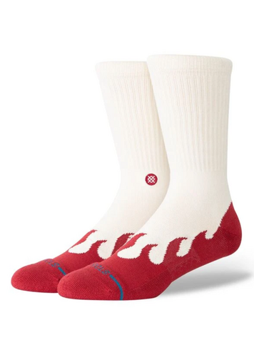 Stance HOMMES HEATING UP CREW SOCKS RED