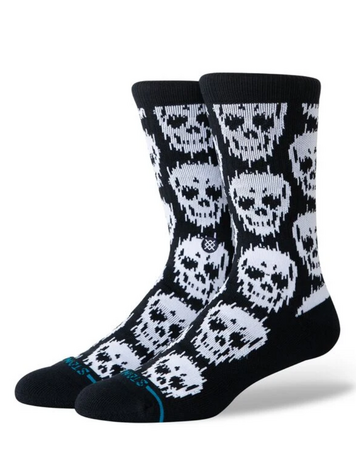 Stance HOMMES STATIC SKULL CREW SOCKS BLACK