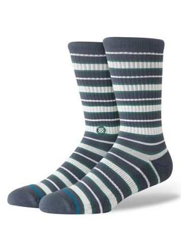 Stance MEN'S SIGNATURE STRIPE CREW SOCKS TURBULENCE