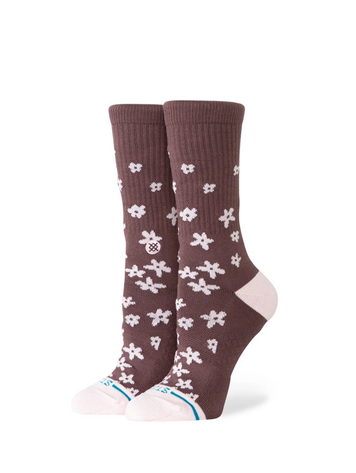 Stance WOMEN'S FLORAL DREAMS CREW SOCKS BROWN