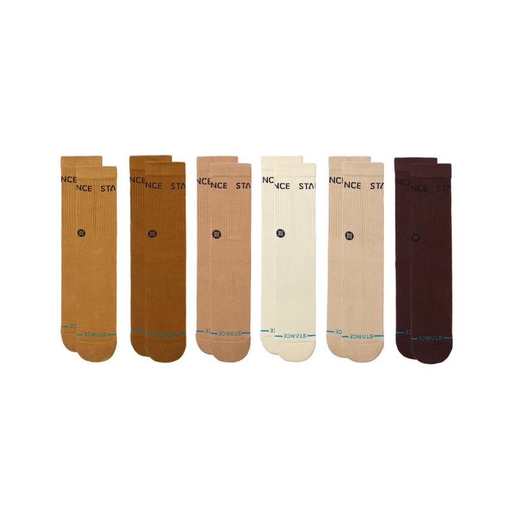 Stance HOMMES ORIGIN CREW SOCKS 6 PACK