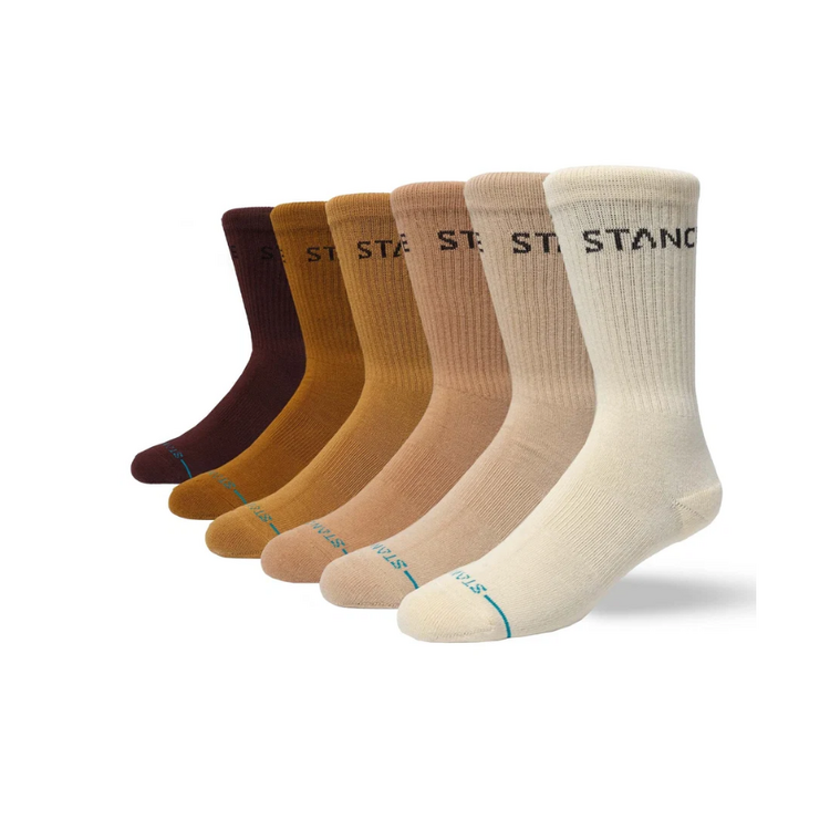 Stance HOMMES ORIGIN CREW SOCKS 6 PACK