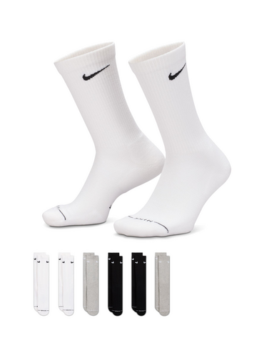 Nike EVERYDAY ELEVATED CREW SOCKS 6 PACK MULTI-COLOR